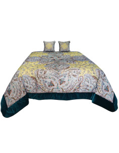 ETRO TRAPUNTA MATRIMONIALE IN VELLUTO CON 2 CUSCINI ARREDO 2