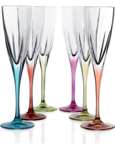 RCR SET 6 CALICI FLUTE 17 CL - FUSION COLOUR