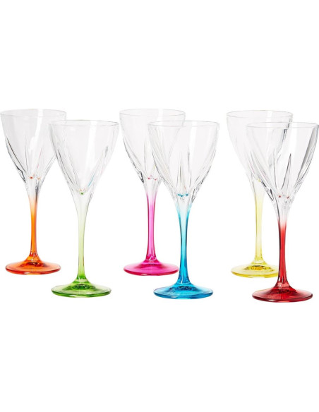 RCR SET 6 CALICI VINO 21 CL - FUSION COLOUR