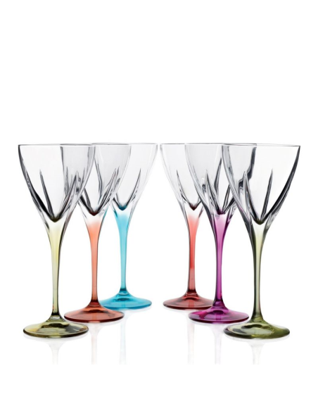 RCR SET 6 CALICI VINO 21 CL - FUSION COLOUR