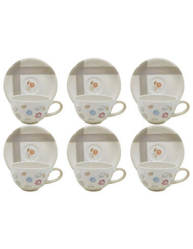 WALD SET 6 TAZZE COLAZIONE CON PIATTINO 350 ML...