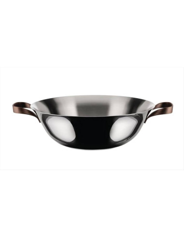 ALESSI WOK 2 MANICI CON COPERCHIO - EDO