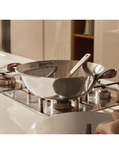 ALESSI WOK 2 MANICI CON COPERCHIO - EDO 2