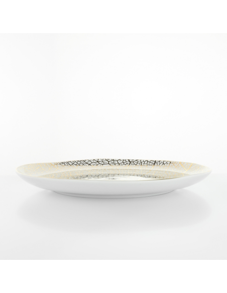 WEISSESTAL SET 6 PIATTI PIANI 27 CM - ONIX GOLD LEAF