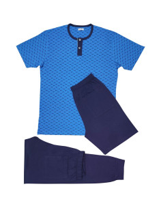 FERRUCCI TRIS PIGIAMA UOMO MEZZA MANICA, PANTALONE E...