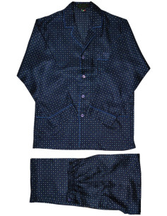 VILLA DELMITIA COMPLETO UOMO PIGIAMA APERTO LUNGO E...