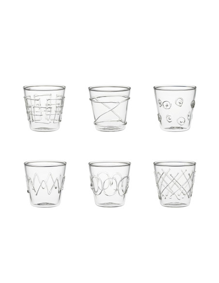 GALBIATI MILANO SET 6 BICCHIERI DA LIQUORE 90 ML - LOLLIPOP