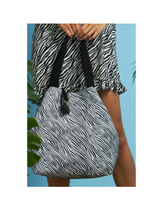 NOIDINOTTE BORSA MARE CHIUSURA A CLIPS - ZEBRA