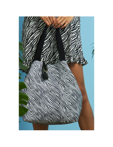 NOIDINOTTE BORSA MARE CHIUSURA A CLIPS - ZEBRA
