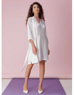 AMADINE COMPLETO LINGERIE DA DONNA IN RASO CON PIZZO