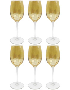 LE STELLE SET 6 CALICI VINO 31 CL - CONTESSA