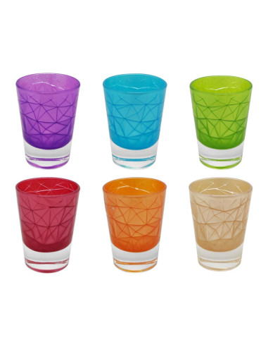 LE STELLE SET 6 BICCHIERI LIQUORE 9 CL - CRETA...