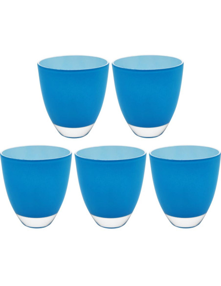 LE STELLE SET 5 BICCHIERI ACQUA COLORATI 36 CL - SABRINA