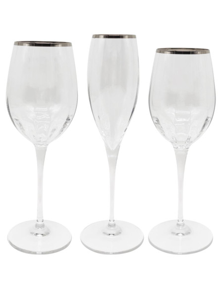 LE STELLE SERVIZIO CALICI 38 PEZZI - MONALISA FILO PLATINO