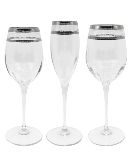 LE STELLE SERVIZIO CALICI 18 PEZZI - MONALISA MELANIA PLATINO