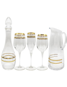 LE STELLE SERVIZIO CALICI 38 PEZZI - MONALISA BIANCO ORO