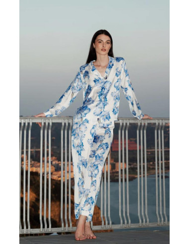 FILO D'ANGELO PIGIAMA DONNA APERTO MANICA LUNGA...