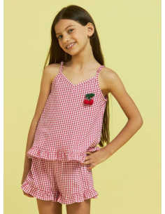 NOIDINOTTE PIGIAMA BAMBINA BRETELLINA E PANTALONE CORTO 2
