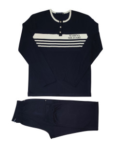 MARINA MILITARE PIGIAMA UOMO GIROCOLLO MANICA LUNGA E...