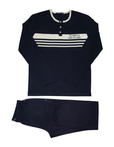 MARINA MILITARE PIGIAMA UOMO GIROCOLLO MANICA...