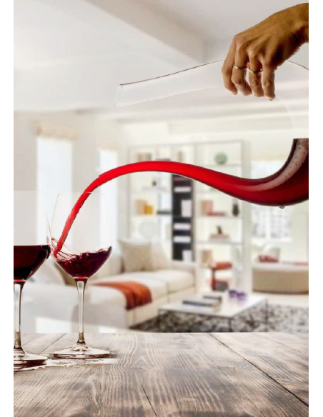 EVVIVA DECANTER VINO DESIGN CONTORTO U-SHAPE 1,5 L 