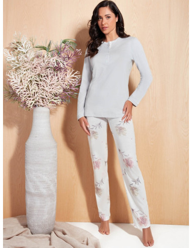 QBO PIGIAMA DONNA SERAFINO MANICA LUNGA E...