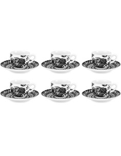 FADE SET 6 TAZZE CAFFÈ CON PIATTINO 90 ML - ARMONIA