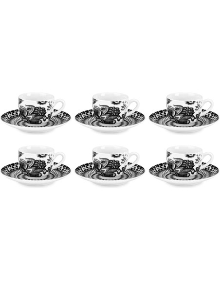 FADE SET 6 TAZZE CAFFÈ CON PIATTINO 90 ML - ARMONIA