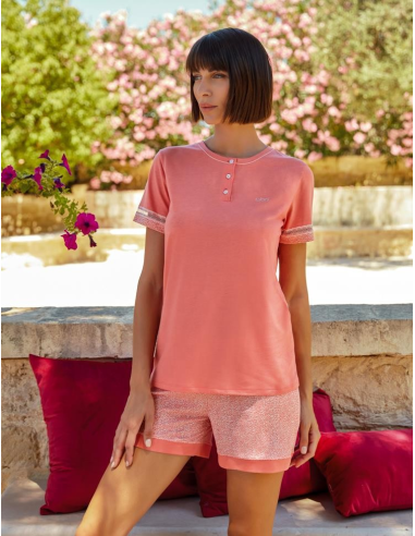 QBO PIGIAMA DONNA SERAFINO MEZZA MANICA E...