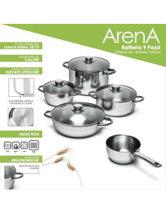 EMPORIO ZANI BATTERIA 9 PEZZI IN ACCIAIO INOX - ARENA 2