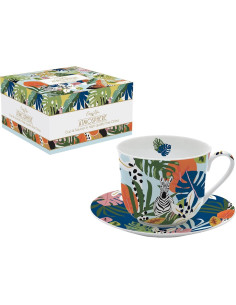 EASY LIFE TAZZA COLAZIONE CON PIATTINO 40  CL - TROPICAL... 2