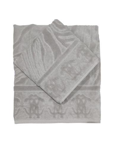 ROBERTO CAVALLI SET 2 ASCIUGAMANI IN SPUGNA DI...