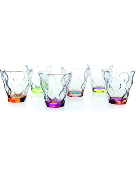 RCR SET 6 BICCHIERI LIQUORE 7 CL - RIFLESSI BICOLORE