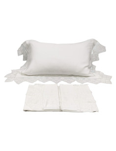 BELLAVIA PARURE LENZUOLA MATRIMONIALE 100% LINO