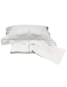 BELLAVIA PARURE LENZUOLA MATRIMONIALE IN LINO E CANTÙ