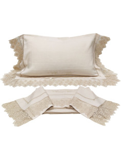 BELLAVIA COMPLETO LENZUOLA MATRIMONIALE 100% LINO