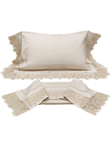 BELLAVIA COMPLETO LENZUOLA MATRIMONIALE 100% LINO