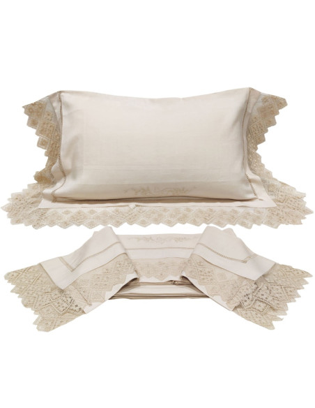 BELLAVIA COMPLETO LENZUOLA MATRIMONIALE 100% LINO