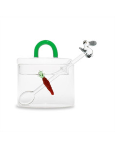 WD LIFESTYLE ZUCCHERIERA CON CUCCHIAIO E DECORI 300 ML