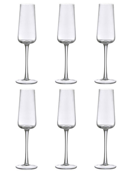 EVVIVA SET 6 CALICI FLUTE 22 CL - REALE