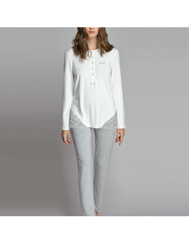 LIU JO PIGIAMA DONNA SERAFINO MANICA LUNGA E...