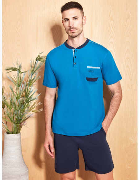 QBO PIGIAMA UOMO A SERAFINO MEZZA MANICA E PANTALONE CORTO