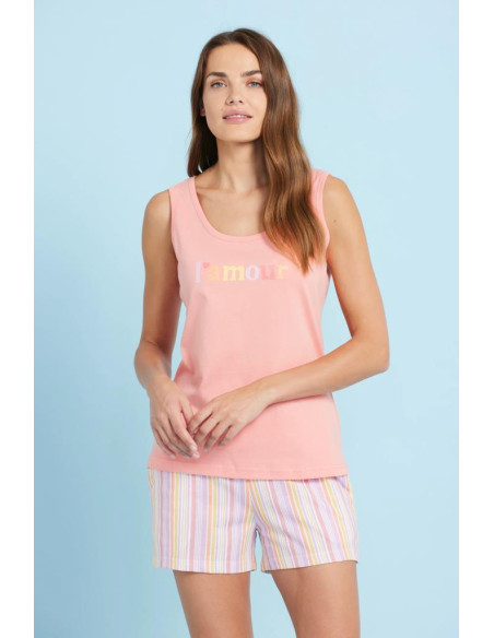 NOIDINOTTE PIGIAMA DONNA SPALLA LARGA E PANTALONCINO