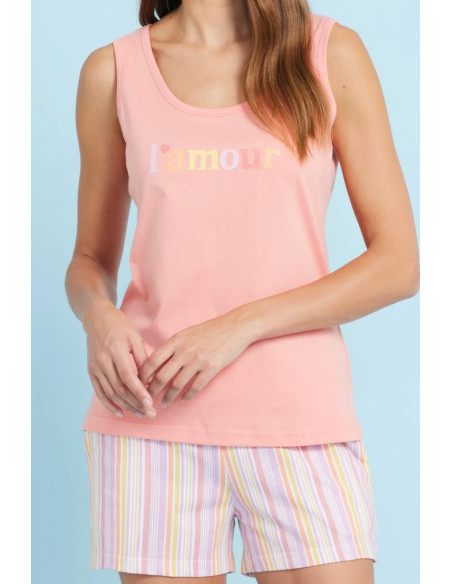 NOIDINOTTE PIGIAMA DONNA SPALLA LARGA E PANTALONCINO