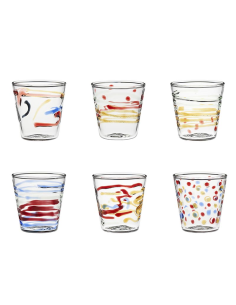 GALBIATI MILANO SET 6 BICCHIERI DA LIQUORE 90 ML - CARNIVAL