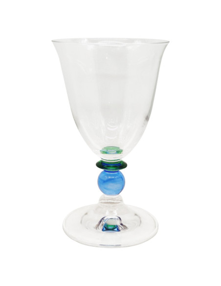 ONLYLUX SET 6 CALICI ACQUA 28 CL IN VETRO - ARLECCHINO