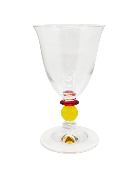 ONLYLUX SET 5 CALICI VINO 21 CL IN VETRO - ARLECCHINO