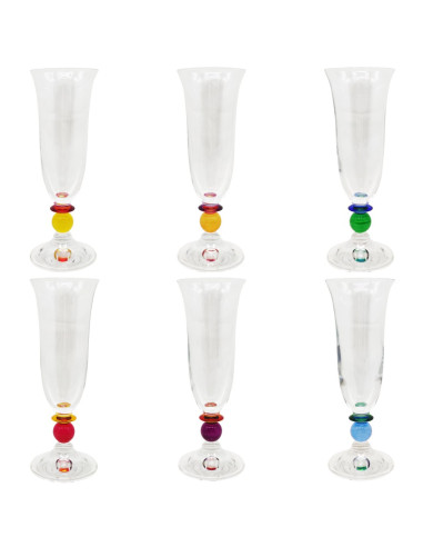 ONLYLUX SET 6 CALICI FLUT 15 CL IN VETRO -...