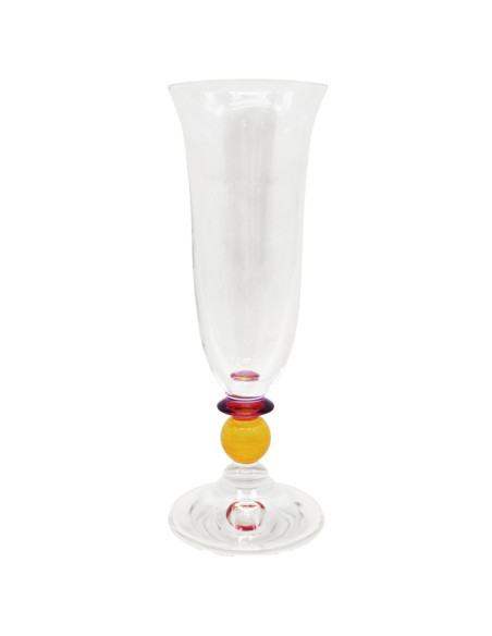 ONLYLUX SET 6 CALICI FLUT 15 CL IN VETRO - ARLECCHINO