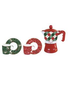 EASY LIFE SET 2 TAZZE CAFFÉ 100 ML CON CAFFETTIERA -...